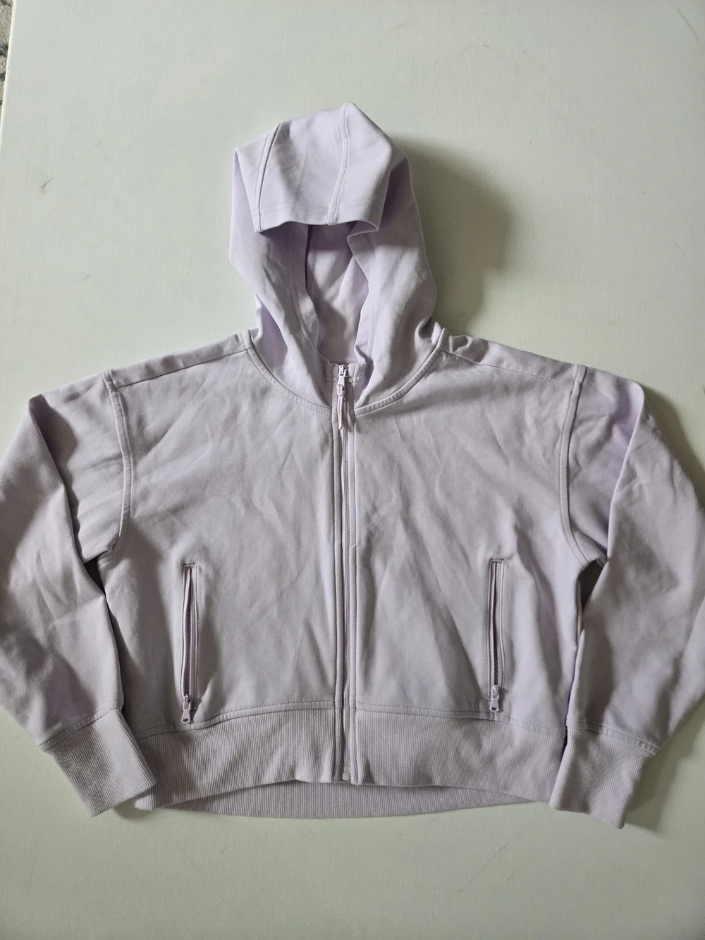 Old Navy Dynamic Fleece Zip-Front Performance Lavender Hoodie Girls Size L 10/12